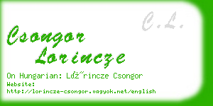 csongor lorincze business card